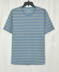 Lucky Brand Men’s Short Sleeve Striped Cotton T-Shirt Color Blue Multi Size XXL
