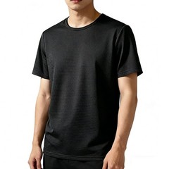 Ice Silk Men’s Short Sleeve Top Pure Color Regular Fit for All Activities