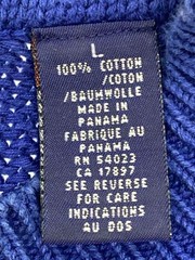 GAP Knit Sweater (Thick), Large, Cotton, Blue, Solid Color