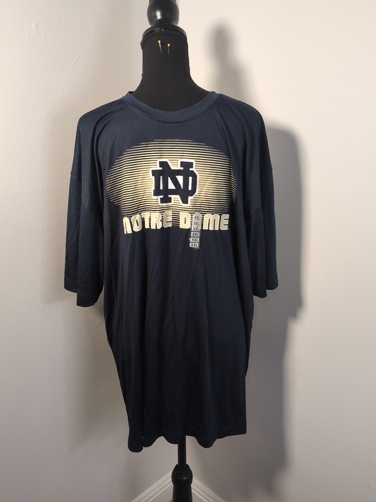 Colosseum Own The Stands Notre Dame T-Shirt, Men’s 2XL Blue, New
