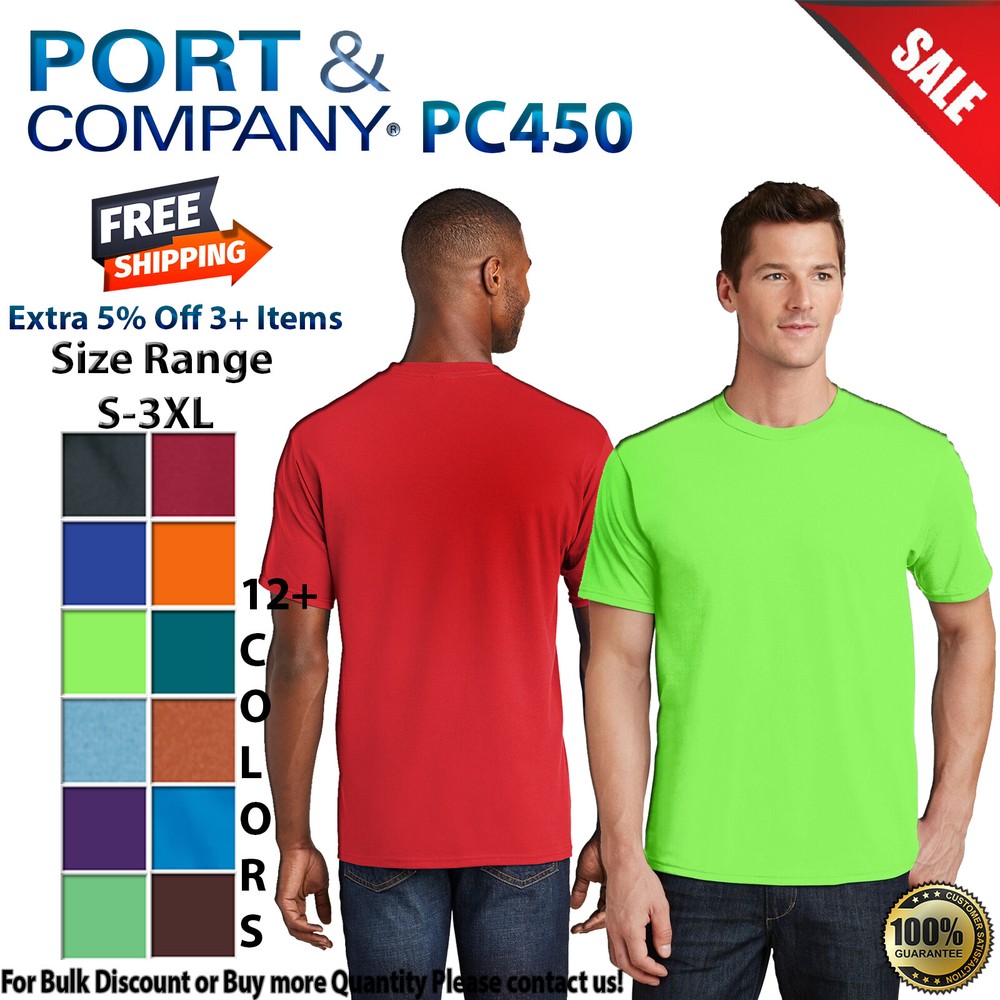 Port & Company PC450 Mens Short Sleeve Fan Favorite Crew Neck Stylish T-Shirt