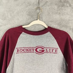 AUGUSTA Women Raglan T-shirt MEDIUM Two Tone Cotton Blend Knit Casual