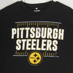 Pittsburgh Steelers Long Sleeve Fanatics Shirt Mens XL Black Steel Curtain NFL
