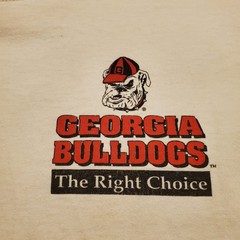 Vtg Georgia Bulldogs Shirt Adult Medium White The Right Choice 2003 Y2K