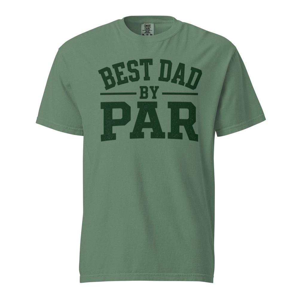 Best Dad By Par Comfort Colors Shirt – Premium Golf Gift for Dad