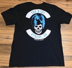 The B-52s T-Shirt XL Black Biker Skull Beehive Born to Party Athens GA Band Tee