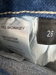 Flying Monkey Womens Distressed Two Tone Split Skinny Jeans Size 26 Ripped