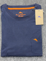 Tommy Bahama Pocket T Shirt Mens XXL NEW Marlin Logo Cotton Tee Red Blue Gray