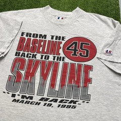 Vintage 1995 I’m Back Michael Jordan NBA Logo Athletic Grey Tee Men Size Large