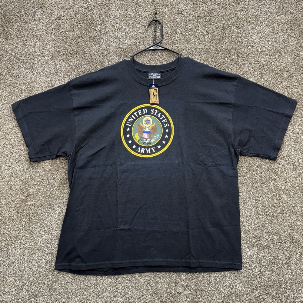 United States US Army Crest Logo T-Shirt Men’s XXL Black Steve & Barry’s NWT