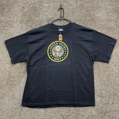 United States US Army Crest Logo T-Shirt Men’s XXL Black Steve & Barry’s NWT