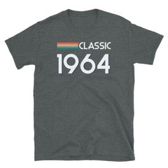 Classic Retro Inspired Graphic Birthday 1964 Vintage Short-Sleeve Unisex T-Shirt