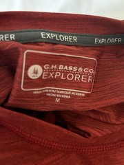 G.H. Bass & Co. Explorer Jersey Crew Neck Long Sleeve Red T-Shirt Men M