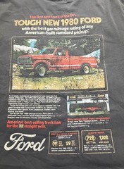 Ford Tough 1980 Acid Wash Faded Look 4X4 Vintage Look Sz XL Mens FREE SHIP D020