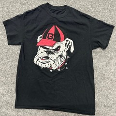New World Graphics T-Shirt Mens Size M Black Georgia Bulldogs Graphic Crew Neck