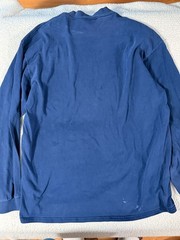 Vintage 90s Nike White Tag Navy Blue Mock Swoosh Long Sleeve Shirt