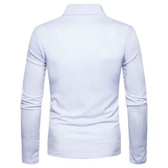 Mens Long Sleeve Shirt Casual Muscle Fit Turn-down Collar Tops T-shirt Blouse