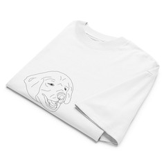 Custom Dog Portrait T-Shirt Personalized Pet Shirt Oversized Tee Gift