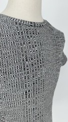 River Island Textured T-Shirt – Black & White Pattern – Size S