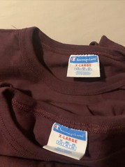 VTG Champion Maroon Plum Heavy Weight Cotton TShirt EXTRA LARGE Unisex Lot Of 12