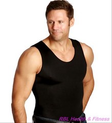 INSTASLIM Men’s Muscle Tank Compression T-Shirt – Black – S-3XL Insta Slim
