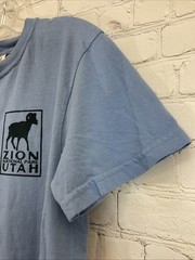 Image One C1717 Men’s ZION NATIONAL PARK UTAH Cotton T-Shirt Blue S Small