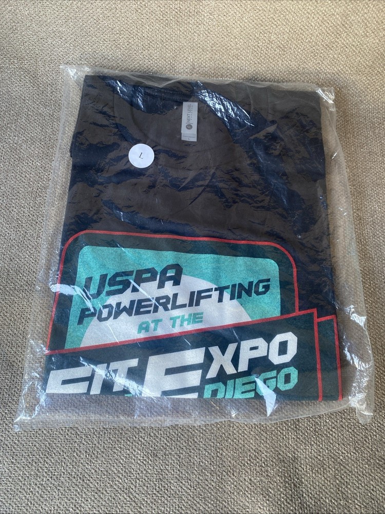 USPA Powerlifting Fit Expo SAN DIEGO 2021 T-Shirt Mens Large Black Workout Gym