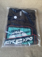 USPA Powerlifting Fit Expo SAN DIEGO 2021 T-Shirt Mens Large Black Workout Gym