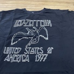 Led Zeppelin Shirt Vtg Y2k ALLSTYLE Men L Black Classic Rock Music Band Tee 42″