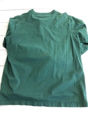 Lands’ End Henley Shirt Mens Medium Green Super-T Long Sleeve Tagless Tee