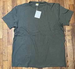 Men’s ONNO Short Sleeve 55% Hemp/45% Cotton Green/Cypress T-Shirt, 2X, NOS