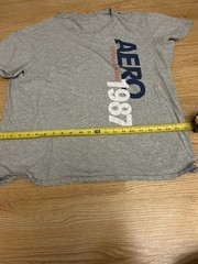 Aéropostale Men’s L Gray Graphic Logo Crew Neck Short Sleeve T-Shirt