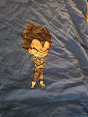 Dragon Ball Super Blue Chibi Adult T Shirt Size L Goku Piccolo Vegeta Shenron