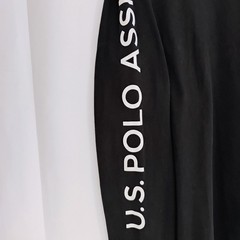 US Polo Assn USPA Black Long Sleeve Shirt Mens Large
