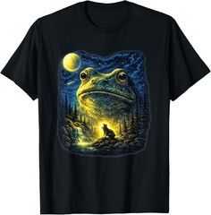 Frog Howling to Moon Frogs Howl at The Moon Parody Meme T-Shirt