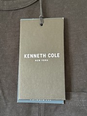 Kenneth Cole Small Black Classic Knit Pocket T-Shirt Super Soft 100% Cotton