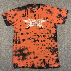 Babymetal Shirt Mens Medium Orange Tie Dye Logo Graphic Tee T-Shirt Band Rock