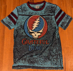 Grateful Dead 50th Anniversary Steal Your Face Blue Tie-Dye T-Shirt Large 2015