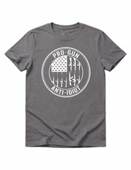 Pro-Gun Anti-Idiot T-Shirt | 2nd Amendment Vertical Rifle Flag 2A