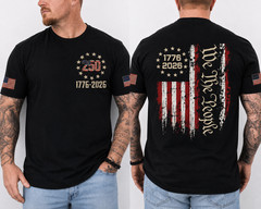 250 Years American Flag 250th Anniversary USA Patriotic T-Shirt S-5XL