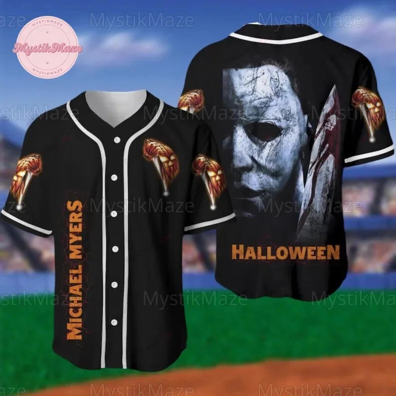 Halloween Michael Myers 3D Baseball Jersey
