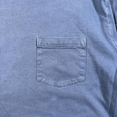 Lands’ End T-Shirt Men’s L Blue Cotton Casual Outdoor Summer Travel Pocket-Tee