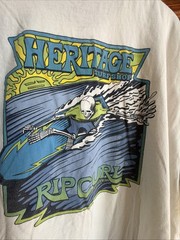 Rip Curl White Long Sleeve T Shirt Size XL Heritage Surf Shop Double Graphics