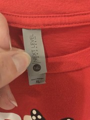 Next Level Apparel XL Red #BROKE Graphic Print Crew Neck Short Sleeve T-Shirt