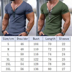 1pcs Mens Sexy Tees V-Neck Casual T Shirt Short Sleeve Slim Fitted Summer Tops