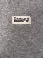 beardedgoat Soft Goods Grey Heavyweight Fleece Hoodie Size Medium