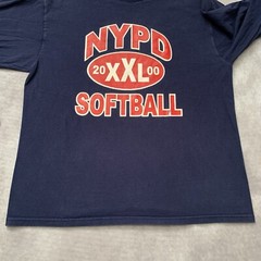 Vintage 90s NYPD Softball Shirt Size XL Long Sleeve New York Police Bacardi NYC