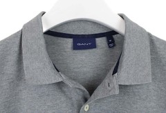 GANT T-Shirt Mens M Polo Blend Short Sleeve Embroidered Grey