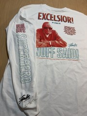 Marvel Comics Stan Lee Excelsior T-Shirt NEW Comic Book Man L Superhero Nuff