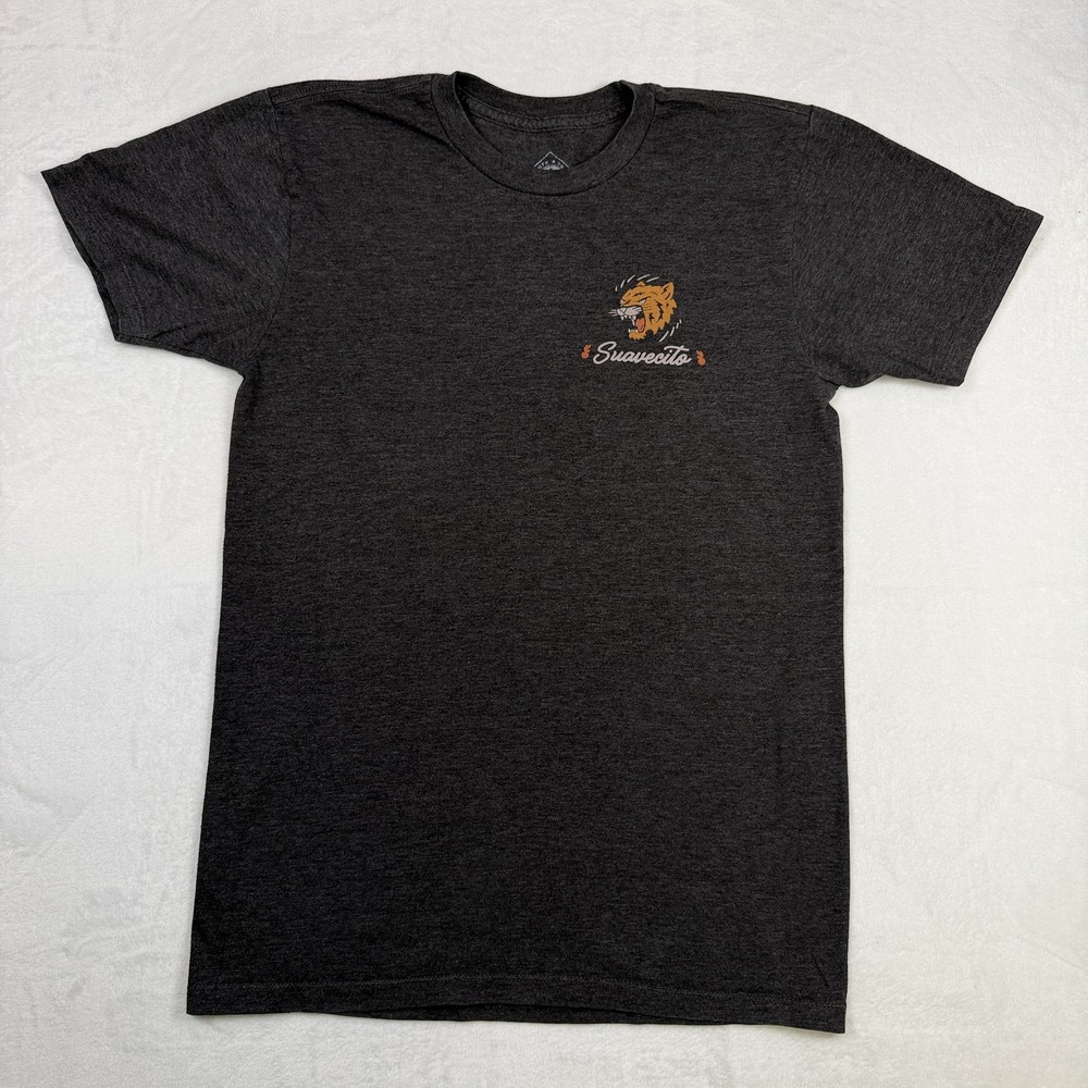 Suavecito Youth Graphic T-Shirt Size Small Gray Tiger Premium Blends Print